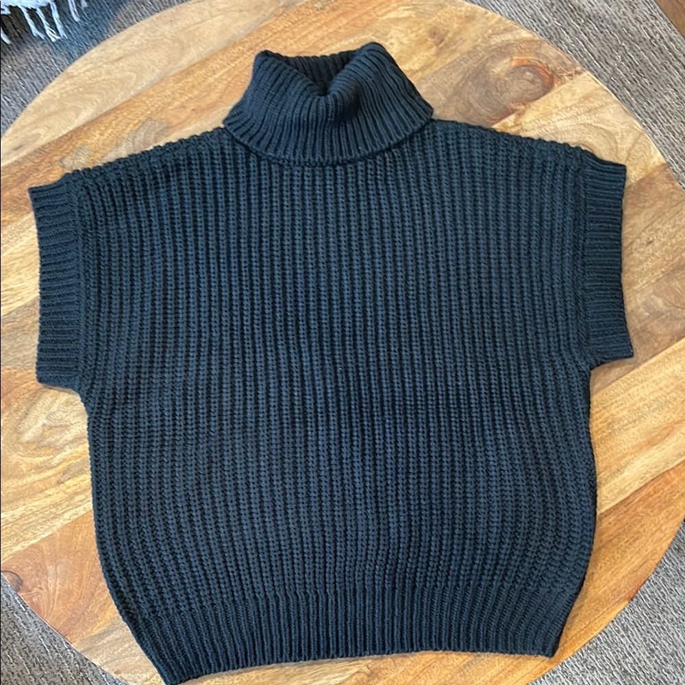 Cozy Black Knit Turtleneck Sweater